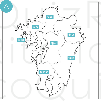 長崎県に隣接している都道府県の地図