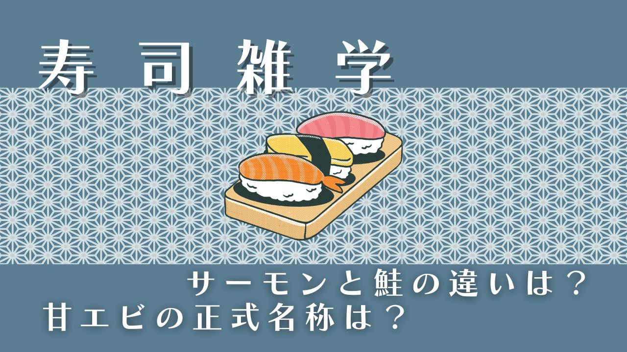 寿司ネタ雑学-甘エビの正式名称は？サーモンと鮭の違いは？エンガワとは何？